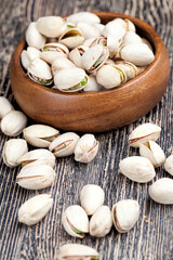 delicious fried salted pistachio nuts