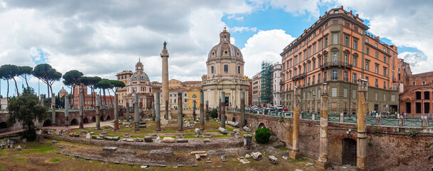 Fototapeta na wymiar View of Trajan's Forum