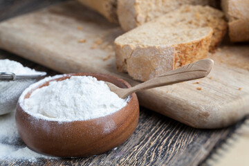 fresh delicious bread made from flour and other natural products