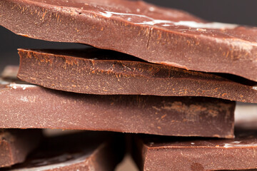 chocolate is broken into a large number of pieces