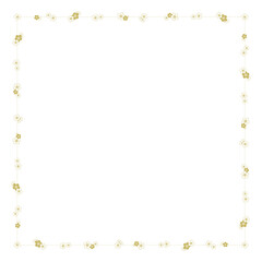 水玉とシックな桜の四角い装飾枠
