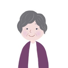 年配の女性_微笑み