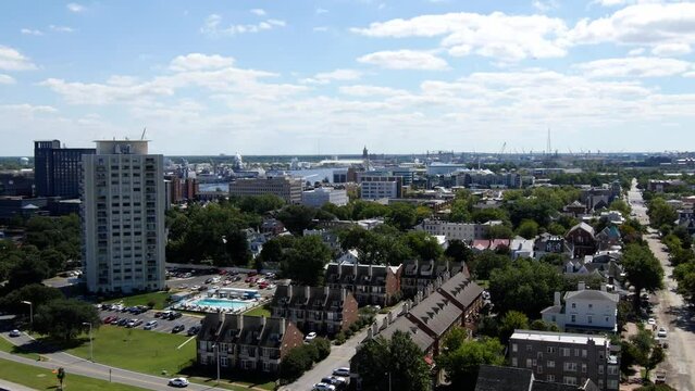 Portsmouth, Virginia, Olde Towne, Aerial View, Amazing Landscape