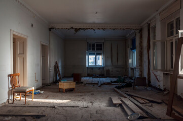 Old haunted abandoned mansion in Poland