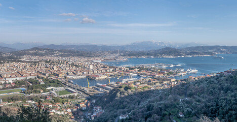 La Spezia aerial, Italy