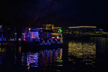 Christmas boat parade in Melbourne Florida