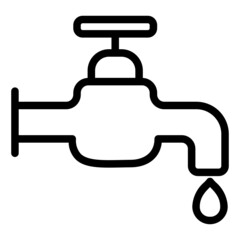 illustration of faucet with drop