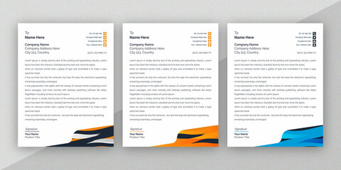 modern, minimal, creative, unique, Corporate, Company business Stationery Letterhead design template