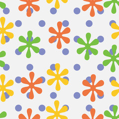 Fototapeta premium Seamless design flowers pattern , background, cover and wallpaper.
