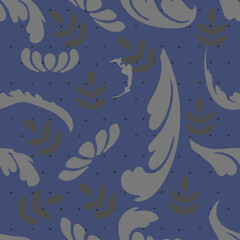 Seamless design Batik with plant pattern
