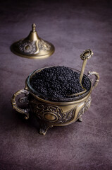 Salted black caviar