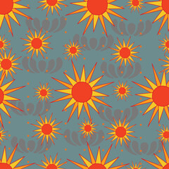 Seamless design Batik with plant pattern.