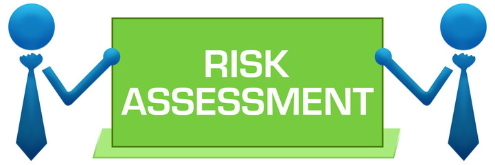Risk Assessment Banner Symbols Left Right Green Blue 