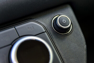 Car Volume regulator and on and off button. Car Interior