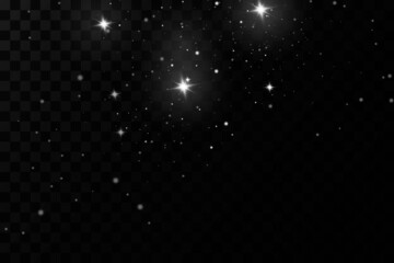 Glow effect. Decoration for the background. Christmas dust.