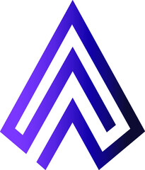 Abstract unique modern minimal alphabet letter icon logo A