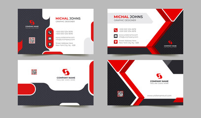 Set of creative business card template and abstract modern cards vector