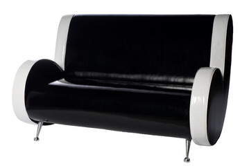 Canap&eacute; noir et blanc