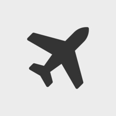 Obraz premium Airport or plane. Simple vector icon, well suited for use in tiny sizes