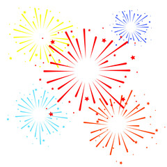 illustration of a colorful fireworks