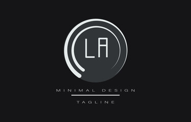 LA or AL Minimalist Logo Monogram Vector Unique Design