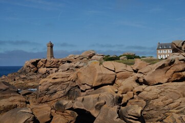 The granit rose coast in ploumanach