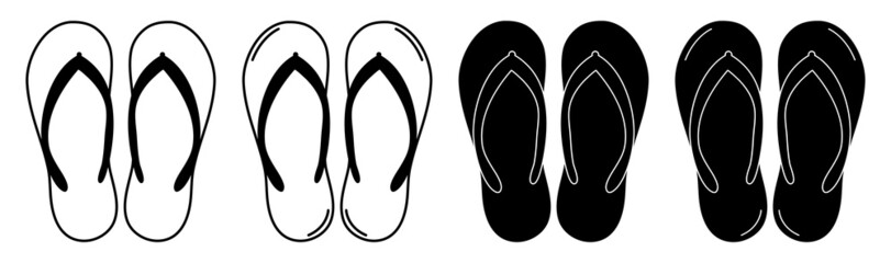 Slippers Icons Vector