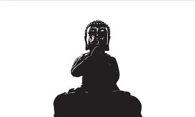 Buddha statue religion symbol black color