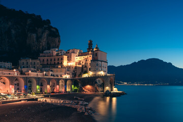 Naklejka premium village of atrani, in the amalfi coast, italy
