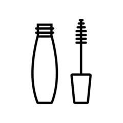 eyelash mascara beauty cosmetic icon vector