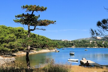 a lovely blue bay, island Rab, Croatia