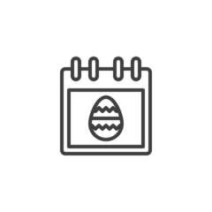 Happy Easter Day line icon