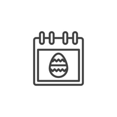 Happy Easter Day line icon