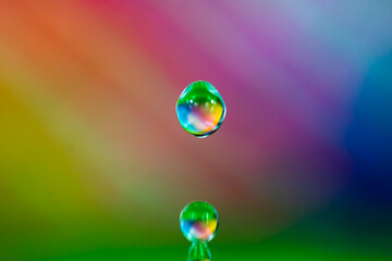 colorful Water drop photography 