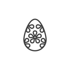 Easter egg line icon