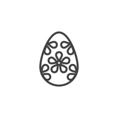 Easter egg line icon