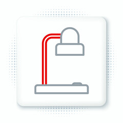 Line Table lamp icon isolated on white background. Table office lamp. Colorful outline concept. Vector