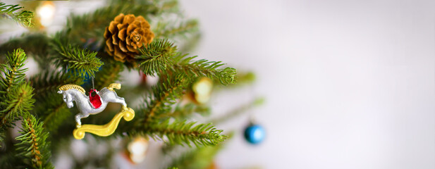 Close up of christmas tree decoration