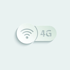 4g internet icon. icon for mobile phone or smart device. 
