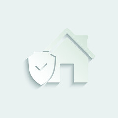 Fototapeta premium home house protect security and protection icon