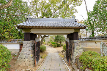 冬の杵築城　楼門　大分県杵築市　Kitsuki Castle in winter. Ooita-ken Kitsuki city