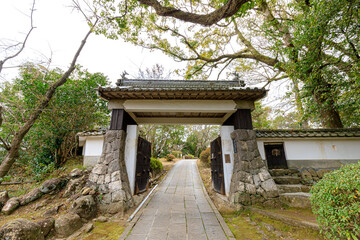 冬の杵築城　楼門　大分県杵築市　Kitsuki Castle in winter. Ooita-ken Kitsuki city