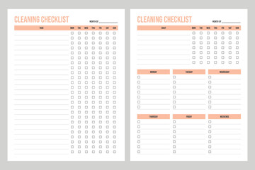 set cleaning checklist