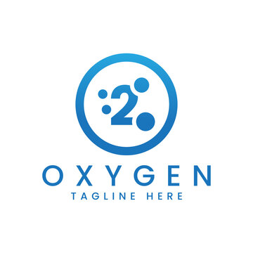 modern oxygen vector logo design