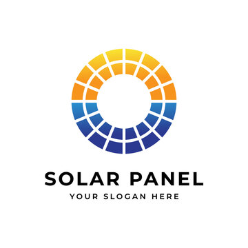 solar panel vector logo design