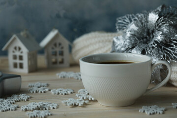 cup of coffee with cookies
