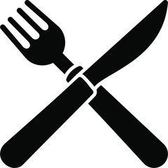 Fork and Knife Glyph Icon