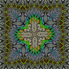 Fototapeta premium 3d effect - abstract geometric fractal pattern