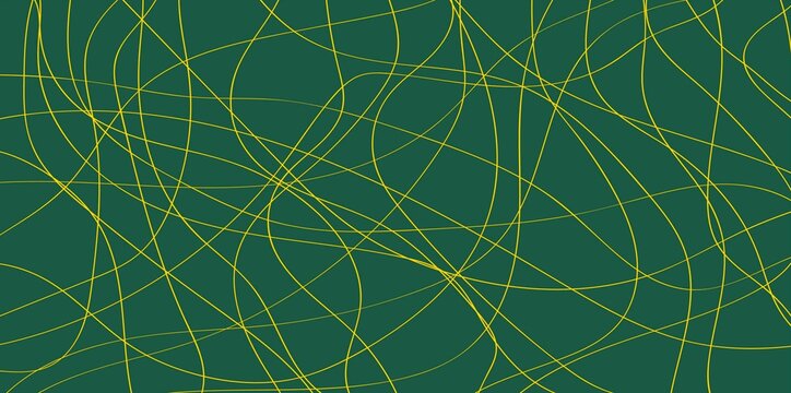 Line abstract seamless pattern on a green background.