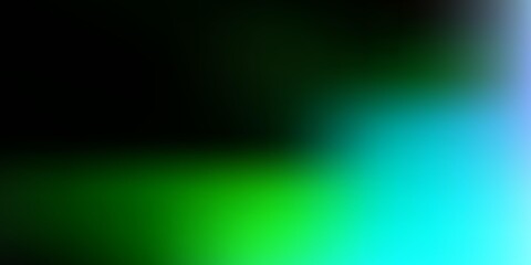 Light blue, green vector abstract blur backdrop.